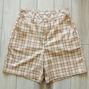 NWOT Twik Plaid High Waist Shorts